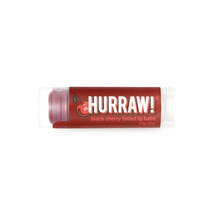 All natural and vegan, this Black Cherry Hurraw Lip Balm is made from premium raw, organic and fair trade ingredients, with natural flavours. Hurraw is 100% cruelty free and palm oil free. Super smooth, long lasting, not sticky or sweet, not too glossy, never grainy. Plus, it holds up to being in a back jeans pocket all day without melting! 4.3g