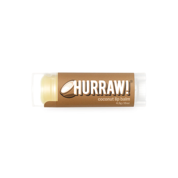 All natural and vegan, this Coconut Hurraw Lip Balm is made from premium raw, organic and fair trade ingredients, with natural flavours. Hurraw is 100% cruelty free and palm oil free. Super smooth, long lasting, not sticky or sweet, not too glossy, never grainy. Plus, it holds up to being in a back jeans pocket all day without melting! 4.3g