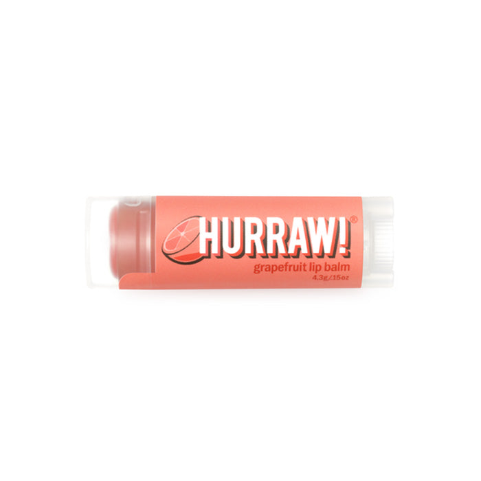 All natural and vegan, this Grapefruit Tinted Hurraw Lip Balm is made from premium raw, organic and fair trade ingredients, with natural flavours. Hurraw is 100% cruelty free and palm oil free. Super smooth, long lasting, not sticky or sweet, not too glossy, never grainy. Plus, it holds up to being in a back jeans pocket all day without melting! 4.3g
