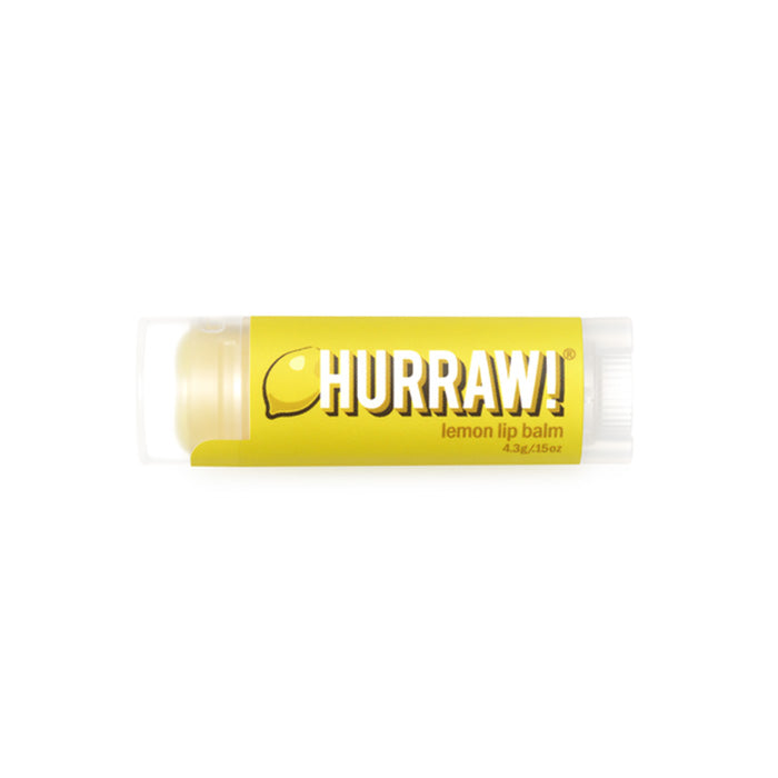 All natural and vegan, this Lemon Hurraw Lip Balm is made from premium raw, organic and fair trade ingredients, with natural flavours. Hurraw is 100% cruelty free and palm oil free. Super smooth, long lasting, not sticky or sweet, not too glossy, never grainy. Plus, it holds up to being in a back jeans pocket all day without melting! 4.3g