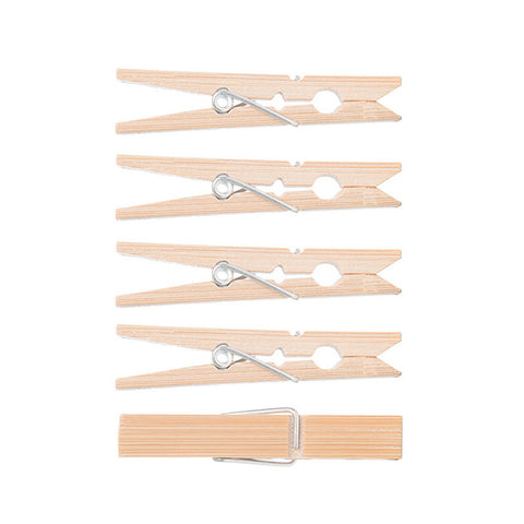 Go Bamboo clothes pegs are sturdy and strong and are designed to weather New Zealand’s harsh UV conditions. Made from biodegradable Moso bamboo with a stainless steel spring. Box of 20 pegs.
